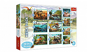 Пазл "10 в 1" - Знайомтеся з усіма динозаврами, Trefl, 90390 Пазл "10 в 1" - Знайомтеся з усіма динозаврами, Trefl, 90390