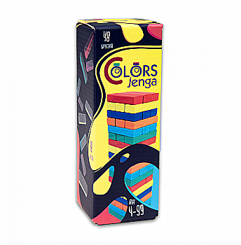Гра настільна "Colors Jenga, 48 брусків" (укр) 30717, ТМ "Strateg" Гра настільна "Colors Jenga, 48 брусків" (укр) 30717, ТМ "Strateg"