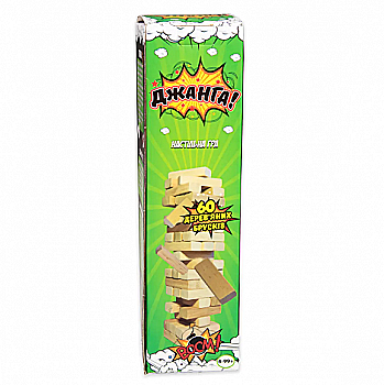 Гра розважальна "Джанга, 60 брусків" (укр) 30771, ТМ "Strateg"