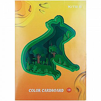 Картон кольор. одностор. А5 (10арк/ 10кол), слайдер, K21-1257 Картон кольор. одностор. А5 (10арк/ 10кол), слайдер, K21-1257