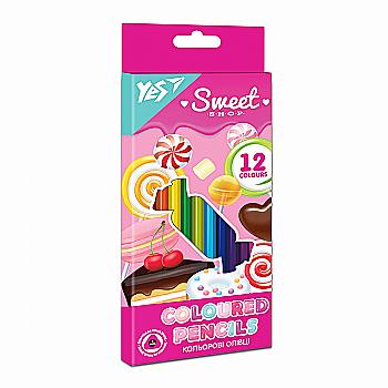 Олівці кольорові YES 12 кол. Sweet Cream, 290663 Олівці кольорові YES 12 кол. Sweet Cream, 290663