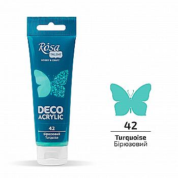 Акрил для декора, Бирюзовый, матовый, 75 мл, ROSA TALENT Акрил для декора, Бирюзовый, матовый, 75 мл, ROSA TALENT