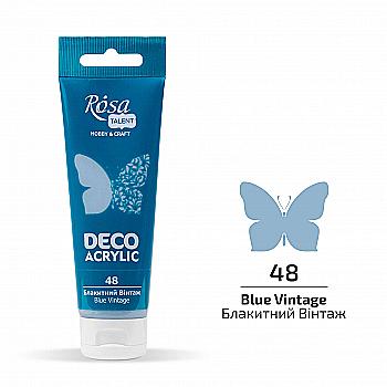 Акрил для декора, Голубой винтаж, матовый, 75 мл, ROSA TALENT Акрил для декора, Голубой винтаж, матовый, 75 мл, ROSA TALENT