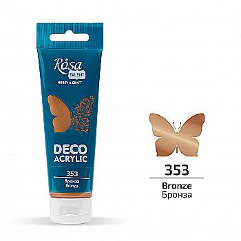 Акрил для декора, Бронза, металлик, 75 мл, ROSA TALENT Акрил для декора, Бронза, металлик, 75 мл, ROSA TALENT