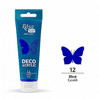 Акрил для декора, Синий, матовый, 75 мл, ROSA TALENT Акрил для декора, Синий, матовый, 75 мл, ROSA TALENT