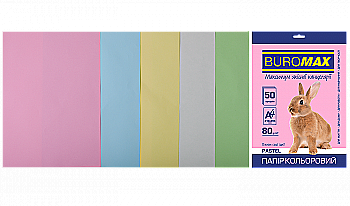 Набор цветной бумаги А4 50 л, 5 цв., 80 г/м2 Pastel, BM.2721250-99 Набор цветной бумаги А4 50 л, 5 цв., 80 г/м2 Pastel, BM.2721250-99