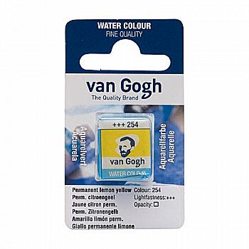 Краска акварельная Van Gogh 254 Перм. лимонный светлый, кювета, Royal Talens Краска акварельная Van Gogh 254 Перм. лимонный светлый, кювета, Royal Talens