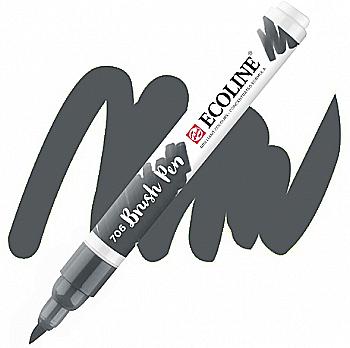 Кисть-ручка Ecoline Brushpen (706), Серый темный, Royal Talens Кисть-ручка Ecoline Brushpen (706), Серый темный, Royal Talens