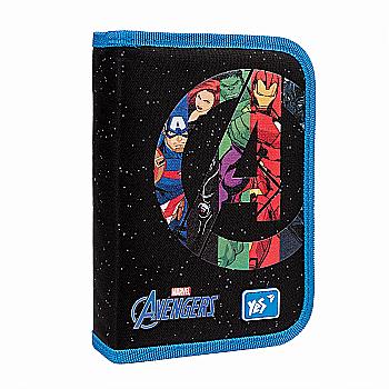 Пенал твердий YES HP-04 "Marvel Avengers", одинарний з двома клапанами, 533147 Пенал твердий YES HP-04 "Marvel Avengers", одинарний з двома клапанами, 533147