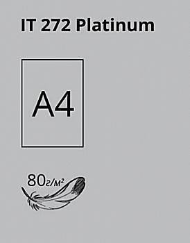 Папір A4 100 арк, 80 г/м2, інт Platinum 272 (сірий), Crystal Color Paper Папір A4 100 арк, 80 г/м2, інт Platinum 272 (сірий), Crystal Color Paper