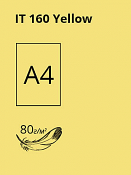 Папір A4 100 арк, 80 г/м2, паст Yellow 160 (жовтий), Crystal Color Paper Папір A4 100 арк, 80 г/м2, паст Yellow 160 (жовтий), Crystal Color Paper