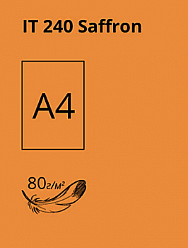 Папір A4 100 арк, 80 г/м2, інт Saffron 240 (помаранчевий), Crystal Color Paper Папір A4 100 арк, 80 г/м2, інт Saffron 240 (помаранчевий), Crystal Color Paper