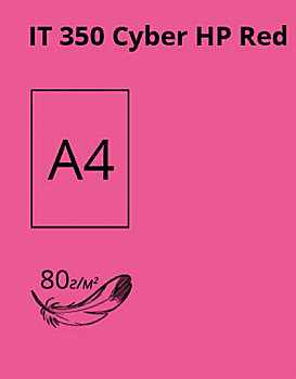 Бумага A4 100 л, 80 г/м2, неон Neon Red 350 (малиновый), Crystal Color Paper Бумага A4 100 л, 80 г/м2, неон Neon Red 350 (малиновый), Crystal Color Paper