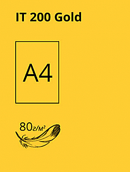 Папір A4 100 арк, 80 г/м2, інт Gold 200 (золотий), Crystal Color Paper Папір A4 100 арк, 80 г/м2, інт Gold 200 (золотий), Crystal Color Paper