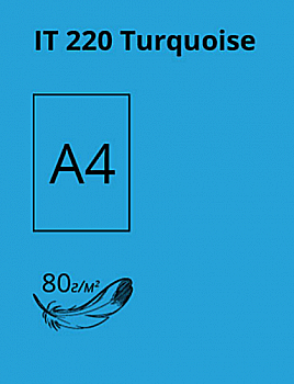 Папір A4 100 арк, 80 г/м2, інт Turquoise 220 (синій), Crystal Color Paper Папір A4 100 арк, 80 г/м2, інт Turquoise 220 (синій), Crystal Color Paper