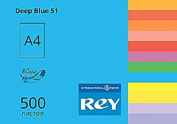 Папір A4 500 арк, 80 г/м2, інтенсів Deep Blue 51 (темно-синій), REY Adagio Папір A4 500 арк, 80 г/м2, інтенсів Deep Blue 51 (темно-синій), REY Adagio