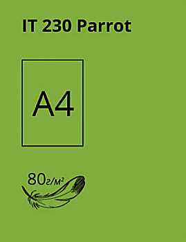 Бумага A4 100 л, 80 г/м2, инт Parrot 230 (зеленый), Crystal Color Paper Бумага A4 100 л, 80 г/м2, инт Parrot 230 (зеленый), Crystal Color Paper