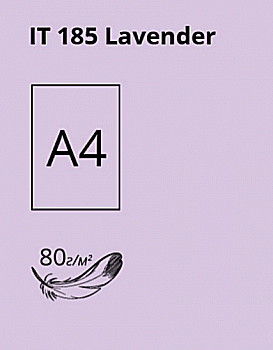 Бумага A4 100 л, 80 г/м2, паст Lavender 185 (лиловый), Crystal Color Paper Бумага A4 100 л, 80 г/м2, паст Lavender 185 (лиловый), Crystal Color Paper