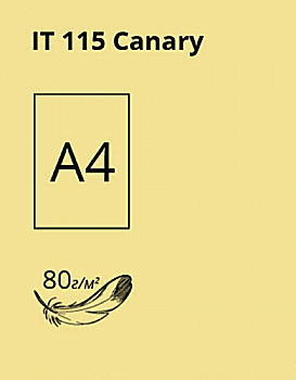 Бумага A4 100 л, 80 г/м2, паст Canary 115 (cв.желтый), Crystal Color Paper Бумага A4 100 л, 80 г/м2, паст Canary 115 (cв.желтый), Crystal Color Paper