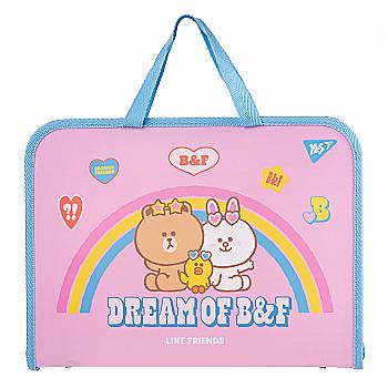 Папка-портфель FC на блискавці з ткан. ручками "Line Friends", 492171 Yes Папка-портфель FC на блискавці з ткан. ручками "Line Friends", 492171 Yes