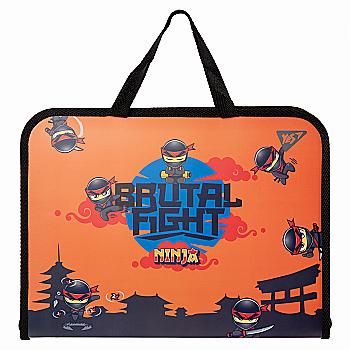 Папка-портфель FC на молнии с ткан. ручками "Ninja", 492169 Yes Папка-портфель FC на молнии с ткан. ручками "Ninja", 492169 Yes