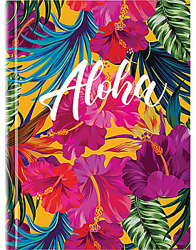 Книга записная Neon Tropics, А5, 120 л. клет., тв. обл, 8432-09-A