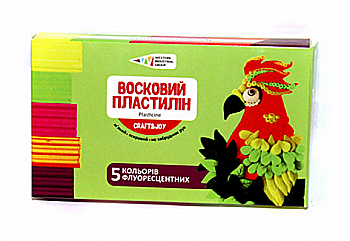Пластилін восковий 5 кол., 60 гр "Craft and Joy" флуоресцентний, 331055/Cr Гамма-Н Пластилін восковий 5 кол., 60 гр "Craft and Joy" флуоресцентний, 331055/Cr Гамма-Н