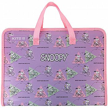 Папка-портфель на молнии, 1 отдел., A4, Peanuts Snoopy, SN22-202 Папка-портфель на молнии, 1 отдел., A4, Peanuts Snoopy, SN22-202