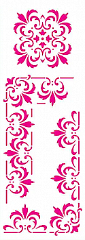Трафарет декоративный 11*32 см №2008 Центр + углы Art, 8653