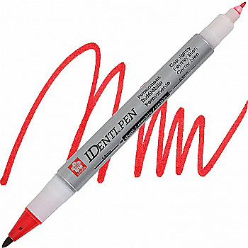 Маркер перманентный, двухсторонний, Identi Pen, Красный, Sakura Маркер перманентный, двухсторонний, Identi Pen, Красный, Sakura