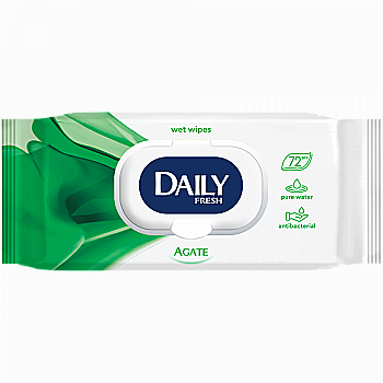 Серветки вологі універсальні з клапаном Daily Fresh, 72 шт, 42228200 Серветки вологі універсальні з клапаном Daily Fresh, 72 шт, 42228200