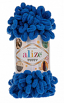 Пряжа мікрополіестер 141 Волошка, TM Alize Puffy Пряжа мікрополіестер 141 Волошка, TM Alize Puffy