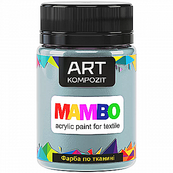 Фарба акрилова Mambo для тканин, Блакитний серпанок (115), 50 мл, ART Kompozit Фарба акрилова Mambo для тканин, Блакитний серпанок (115), 50 мл, ART Kompozit