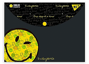 Папка-конверт на кнопці А4 "Smiley World", 492016 Yes