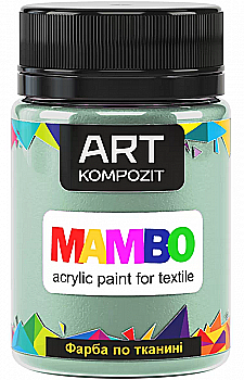 Фарба акрилова Mambo для тканин, Конвалія (112), 50 мл, ART Kompozit Фарба акрилова Mambo для тканин, Конвалія (112), 50 мл, ART Kompozit
