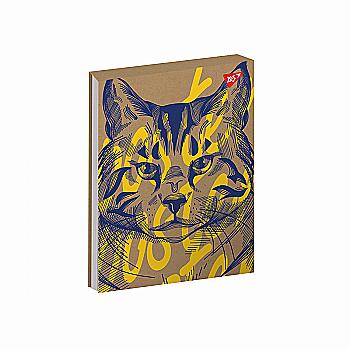 Блокнот А5/80 кл клей, білила "Animals" крафт, 151906 YES