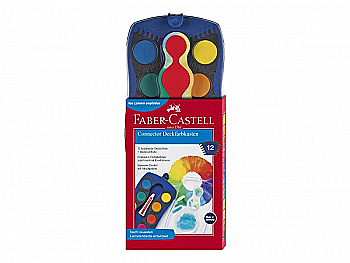 Фарби акварельні сухі 12 кол. Connector, 125001 Faber-Castell Фарби акварельні сухі 12 кол. Connector, 125001 Faber-Castell