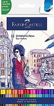 Набор маркеров AQUA 18 шт., двухсторонние, 164618 Faber-Castell Набор маркеров AQUA 18 шт., двухсторонние, 164618 Faber-Castell