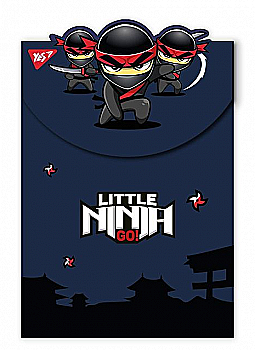 Папка-конверт на липучці А4 "Ninja" вертикальна, 492190 Yes