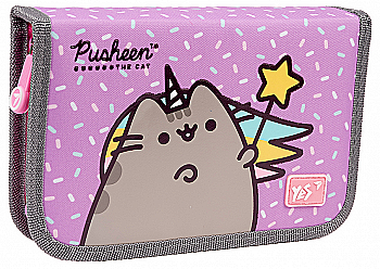 Пенал твердий YES HP-02 "Pusheen", одинарний без клапана, 533398 Пенал твердий YES HP-02 "Pusheen", одинарний без клапана, 533398