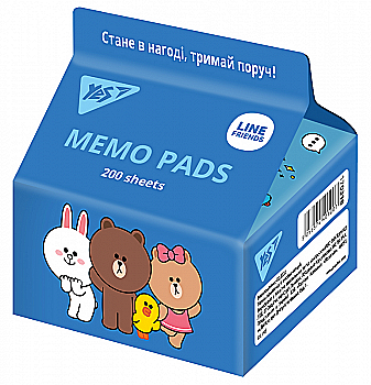 Папір для нотаток Tetra Pak "Line Friends" 7*7,5 см., 200 арк., 170318 Yes Папір для нотаток Tetra Pak "Line Friends" 7*7,5 см., 200 арк., 170318 Yes