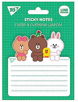 Папір з липким шаром "Line Friends" 40 арк.,170332 Yes Папір з липким шаром "Line Friends" 40 арк.,170332 Yes