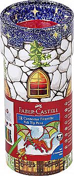 Фломастери 18 кол. Connector метал. банка, 155518 Faber-Castell Фломастери 18 кол. Connector метал. банка, 155518 Faber-Castell