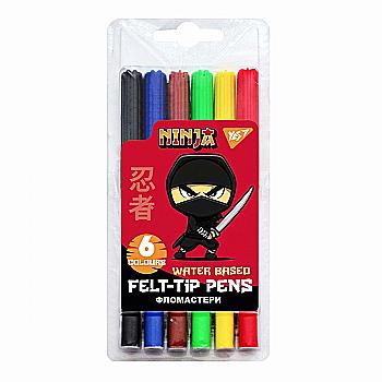 Фломастеры 6 цв. "Ninja", 650527 Фломастеры 6 цв. "Ninja", 650527