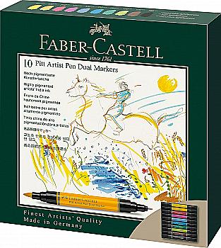 Набор маркеров РІТТ ARTIST PEN 10 шт., двухсторонние, 162010 Faber-Castell Набор маркеров РІТТ ARTIST PEN 10 шт., двухсторонние, 162010 Faber-Castell