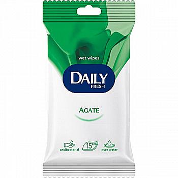 Серветка волога антибактеріальна Daily Fresh Aquamarine 15 шт.(52 шт/ящ) еврослот, 42228100 Серветка волога антибактеріальна Daily Fresh Aquamarine 15 шт.(52 шт/ящ) еврослот, 42228100