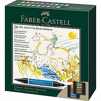 Набор маркеров РІТТ ARTIST PEN 20 шт., двухсторонние, 162020 Faber-Castell Набор маркеров РІТТ ARTIST PEN 20 шт., двухсторонние, 162020 Faber-Castell