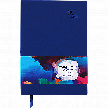 Блокнот діловий Touch Me А5 96 арк. чистий, обкл. штучна шкіра, синій, BM.295002-03 Блокнот діловий Touch Me А5 96 арк. чистий, обкл. штучна шкіра, синій, BM.295002-03
