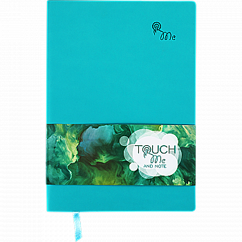 Блокнот діловий Touch Me А5 96 арк. чистий, обкл. штучна шкіра, т.-бірюзовий, BM.295002-35 Блокнот діловий Touch Me А5 96 арк. чистий, обкл. штучна шкіра, т.-бірюзовий, BM.295002-35