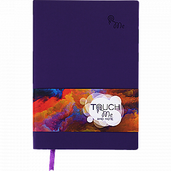 Блокнот діловий Touch Me А5 96 арк. чистий, обкл. штучна шкіра, фіолетовий, BM.295002-07 Блокнот діловий Touch Me А5 96 арк. чистий, обкл. штучна шкіра, фіолетовий, BM.295002-07